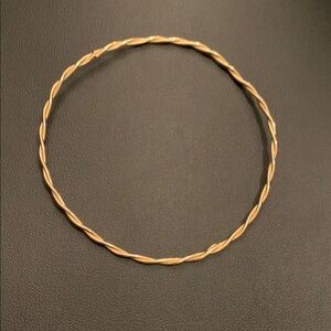Elegant Gold Twisted Bangle Bracelet